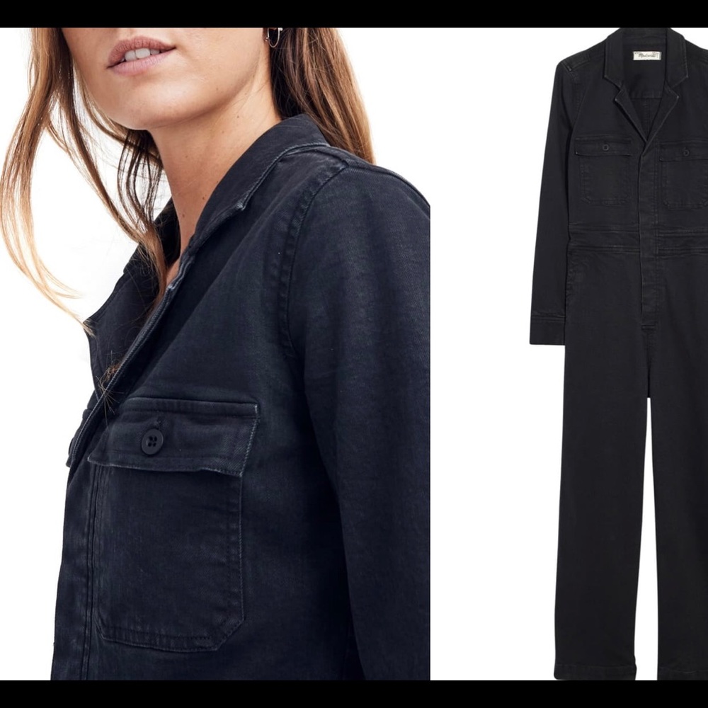 Madewell Garment Dyed Denim Slim Coverall Jumpsuit